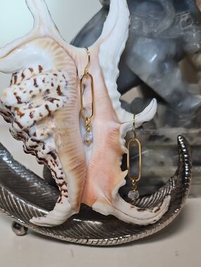 Delicate Moonstone Earrings